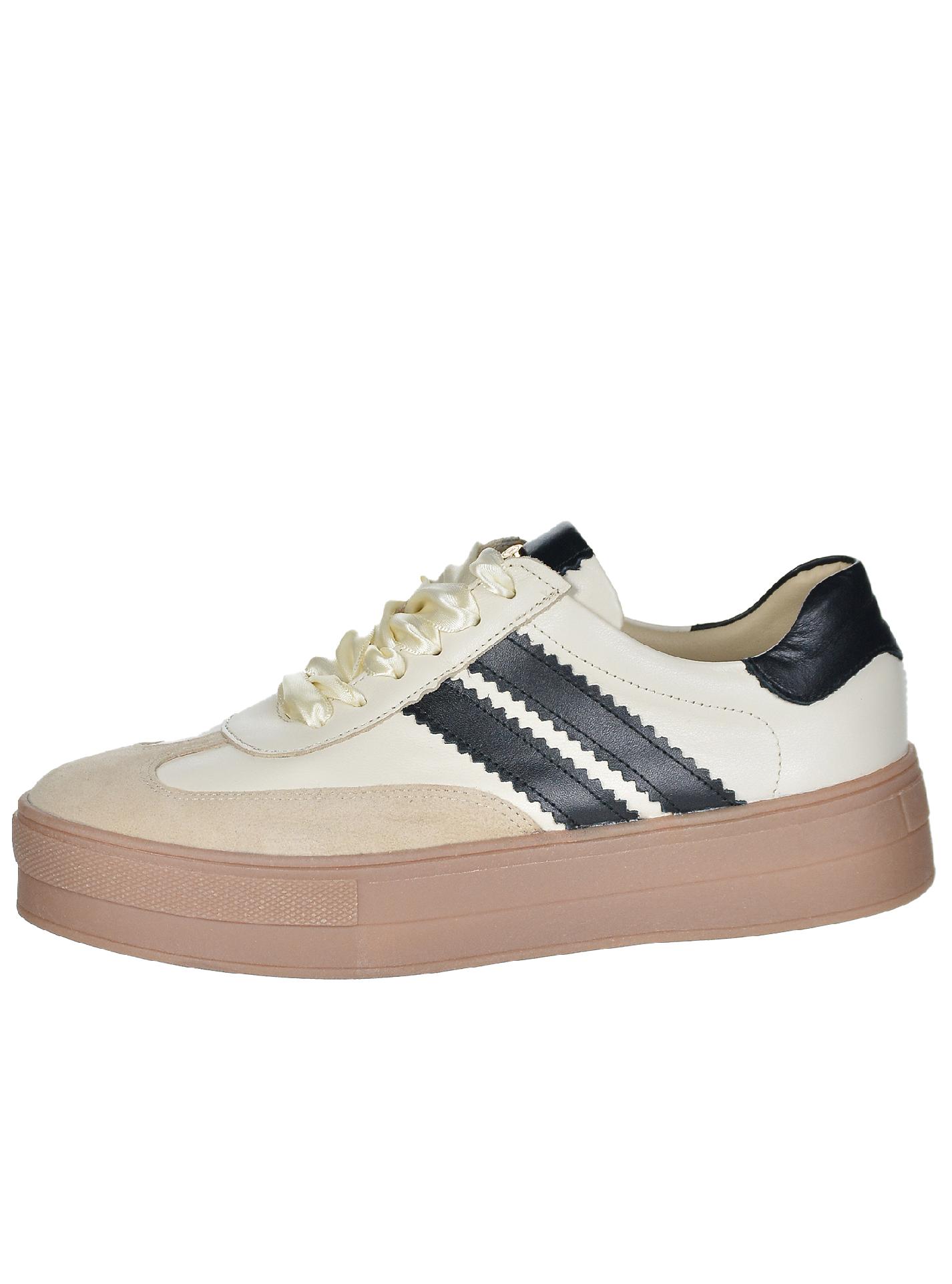 OLIVIA SHOES Béžovo-čierne tenisky BENITA