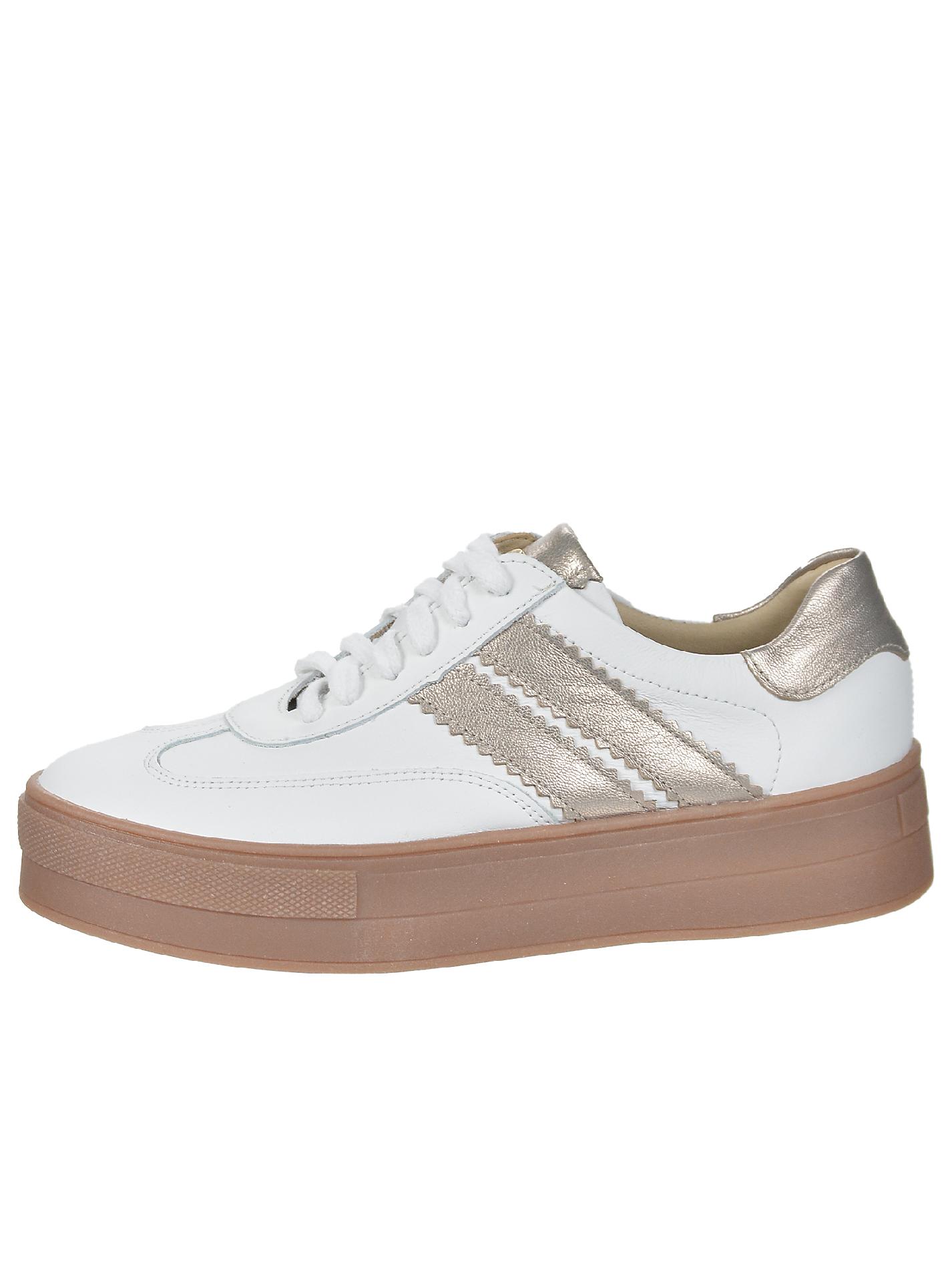 OLIVIA SHOES Bielo-zlaté tenisky BENITA