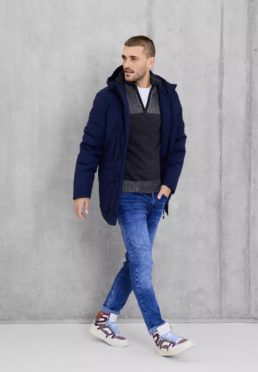 Street One MEN sveter s troyer golierom, mod