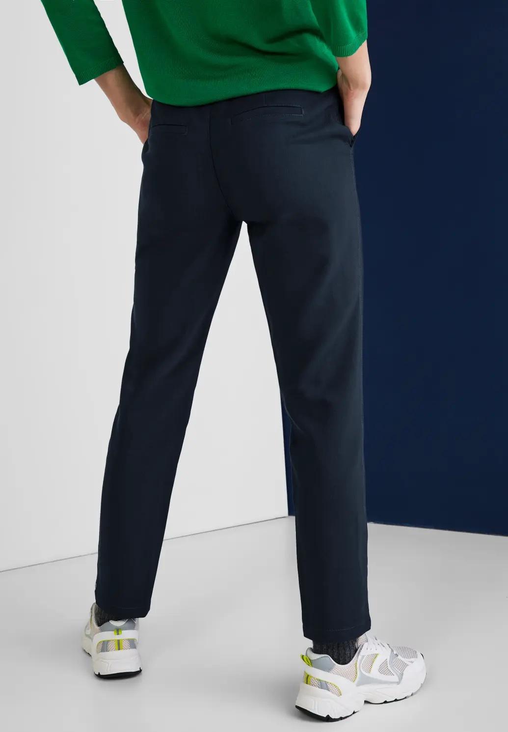 Street One nohavice z twill-u voľného strihu, mod