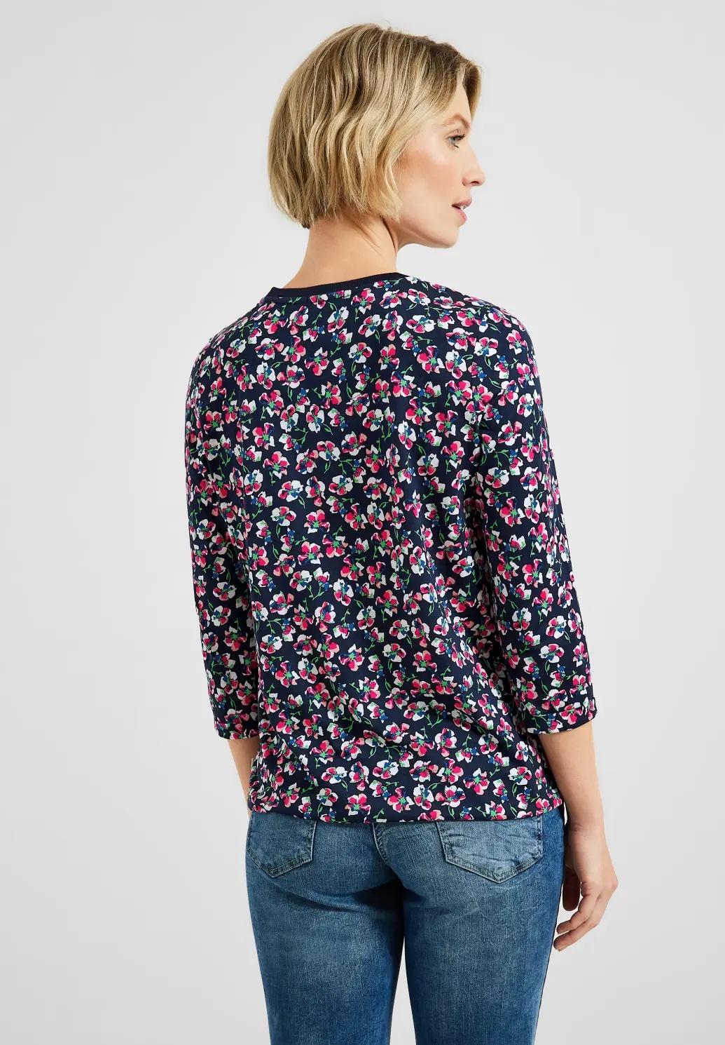 CECIL tričko s kvetinovým vzorom, mod