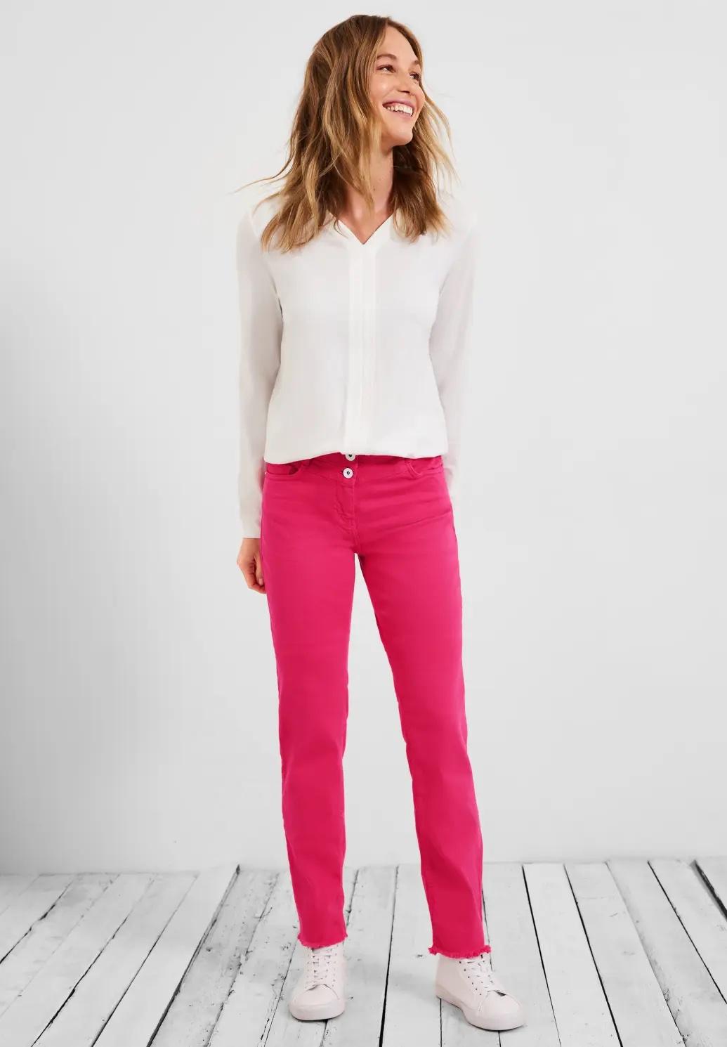 CECIL nohavice Toronto slim fit, ruž