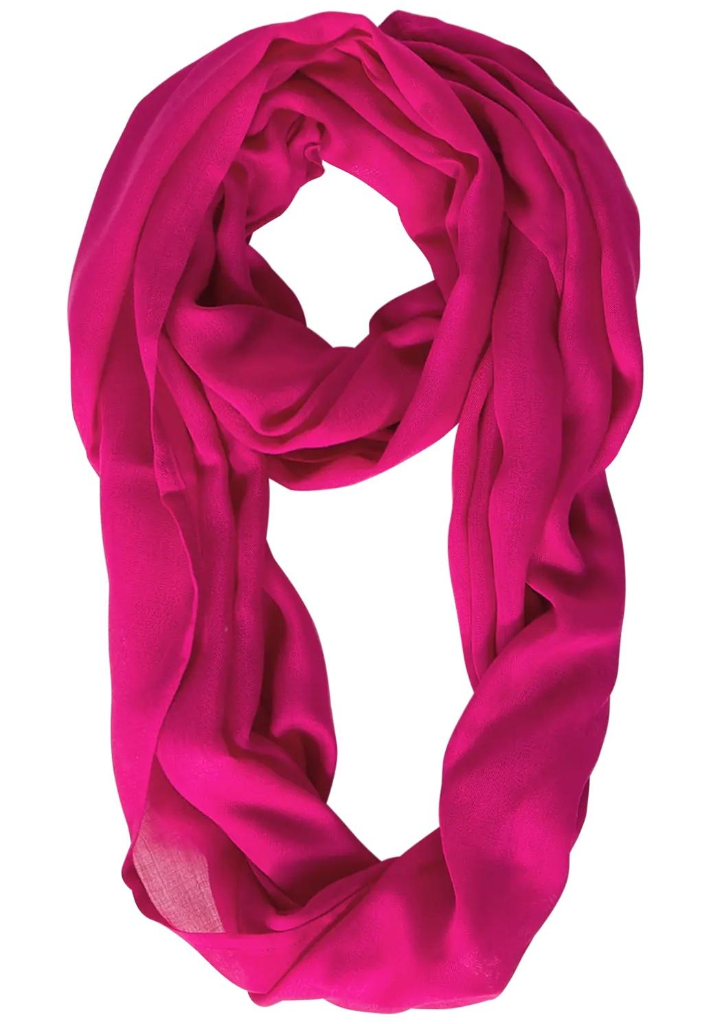 Street One jednofarebný slučkový šál, pink