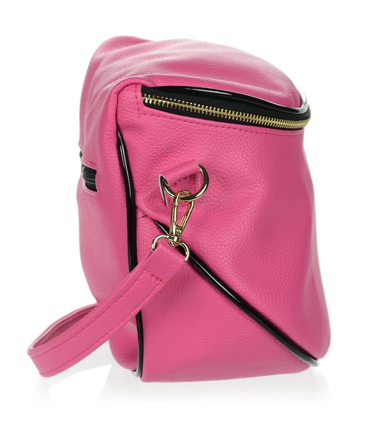 GROSSO fuxiová crossbody kabelka s nápisom Grosso PENY