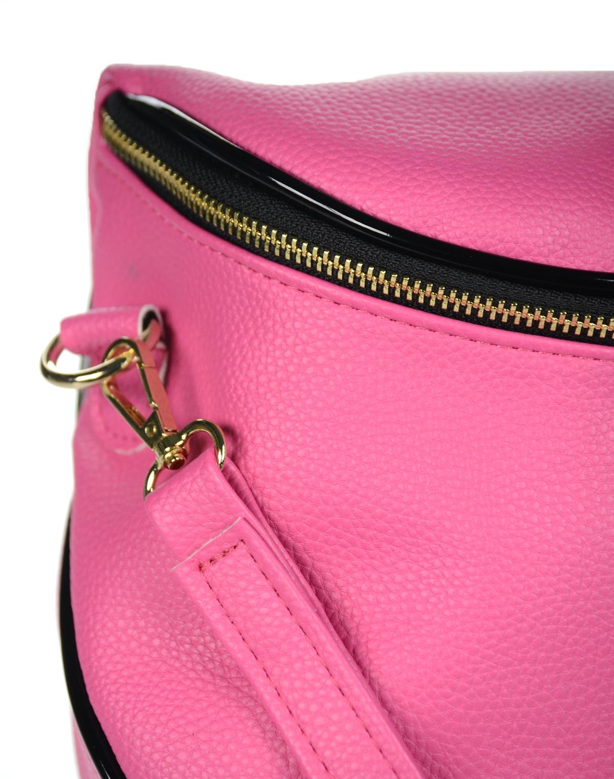 GROSSO fuxiová crossbody kabelka s nápisom Grosso PENY