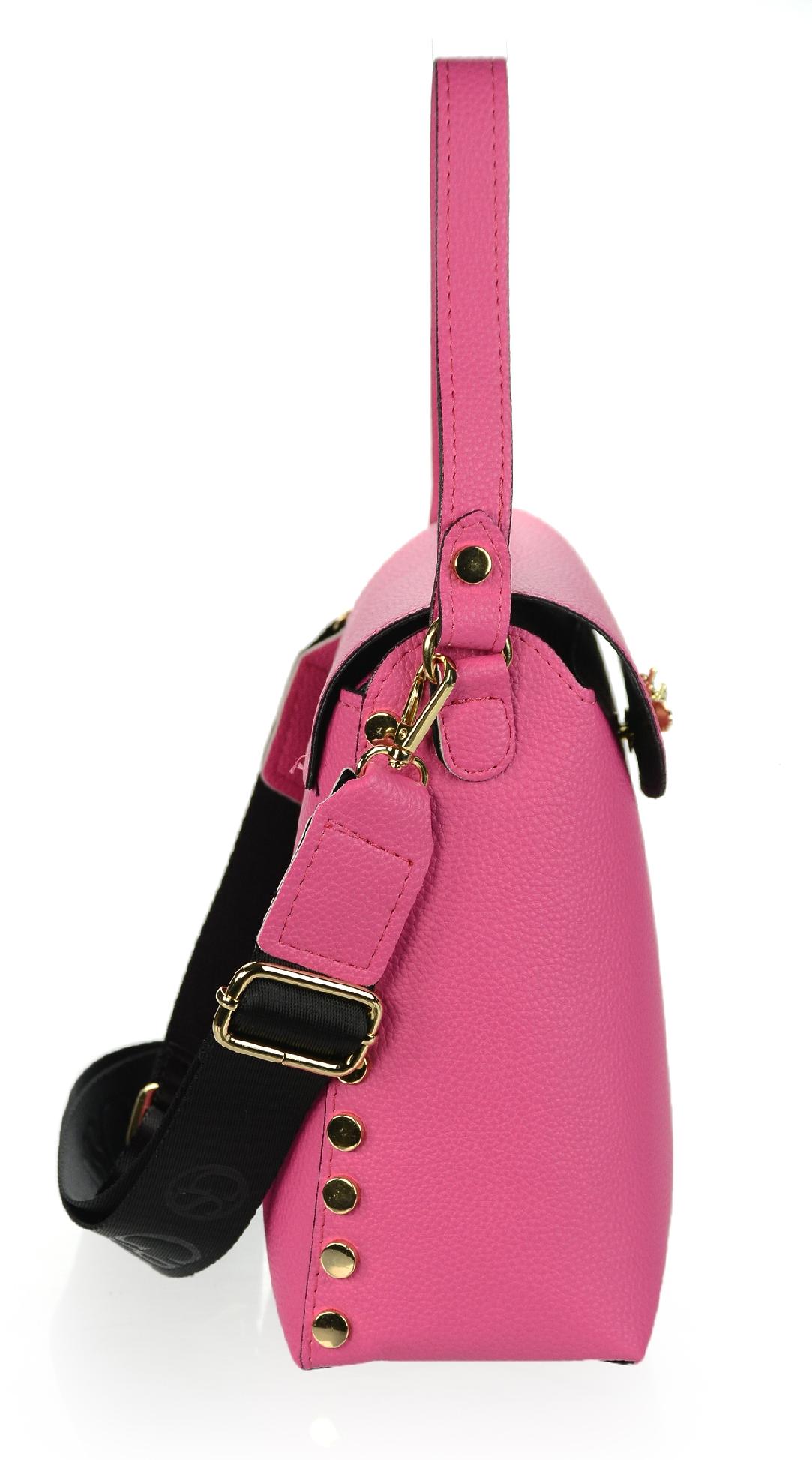 GROSSO štýlová ružová kabelka so zlatými doplnkami VERA pink
