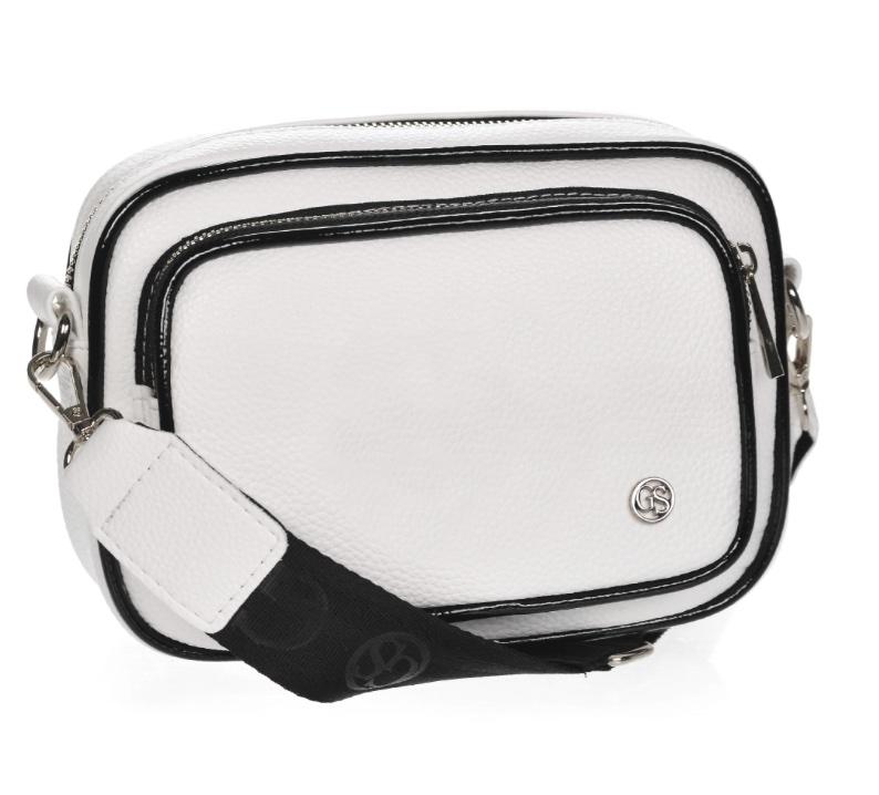 GROSSO malá bielo-čierna crossbody kabelka GRETA