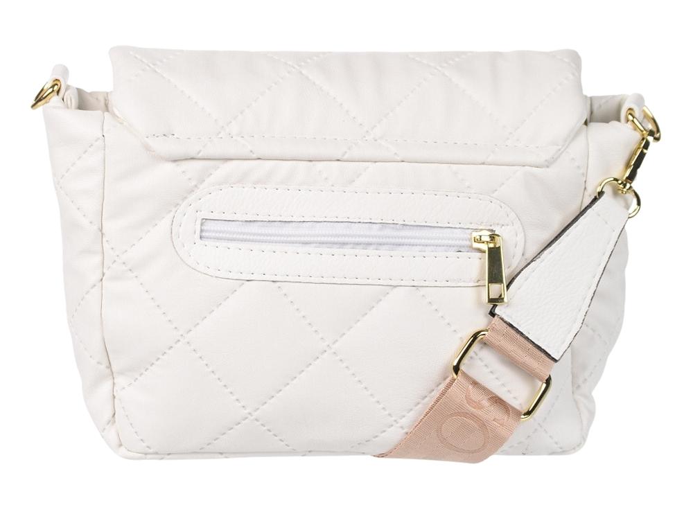 GROSSO biela prešívaná crossbody kabelka LAURA