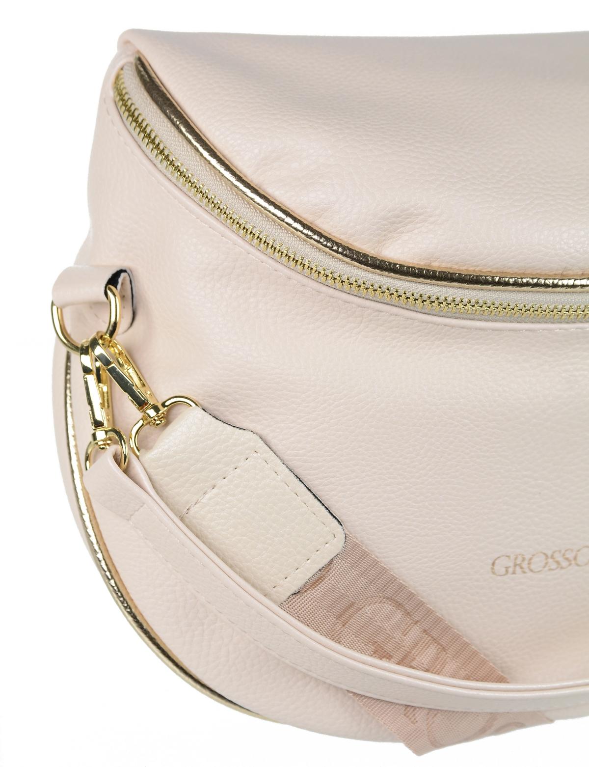 GROSSO béžová crossbody kabelka s nápisom Grosso PENY 2