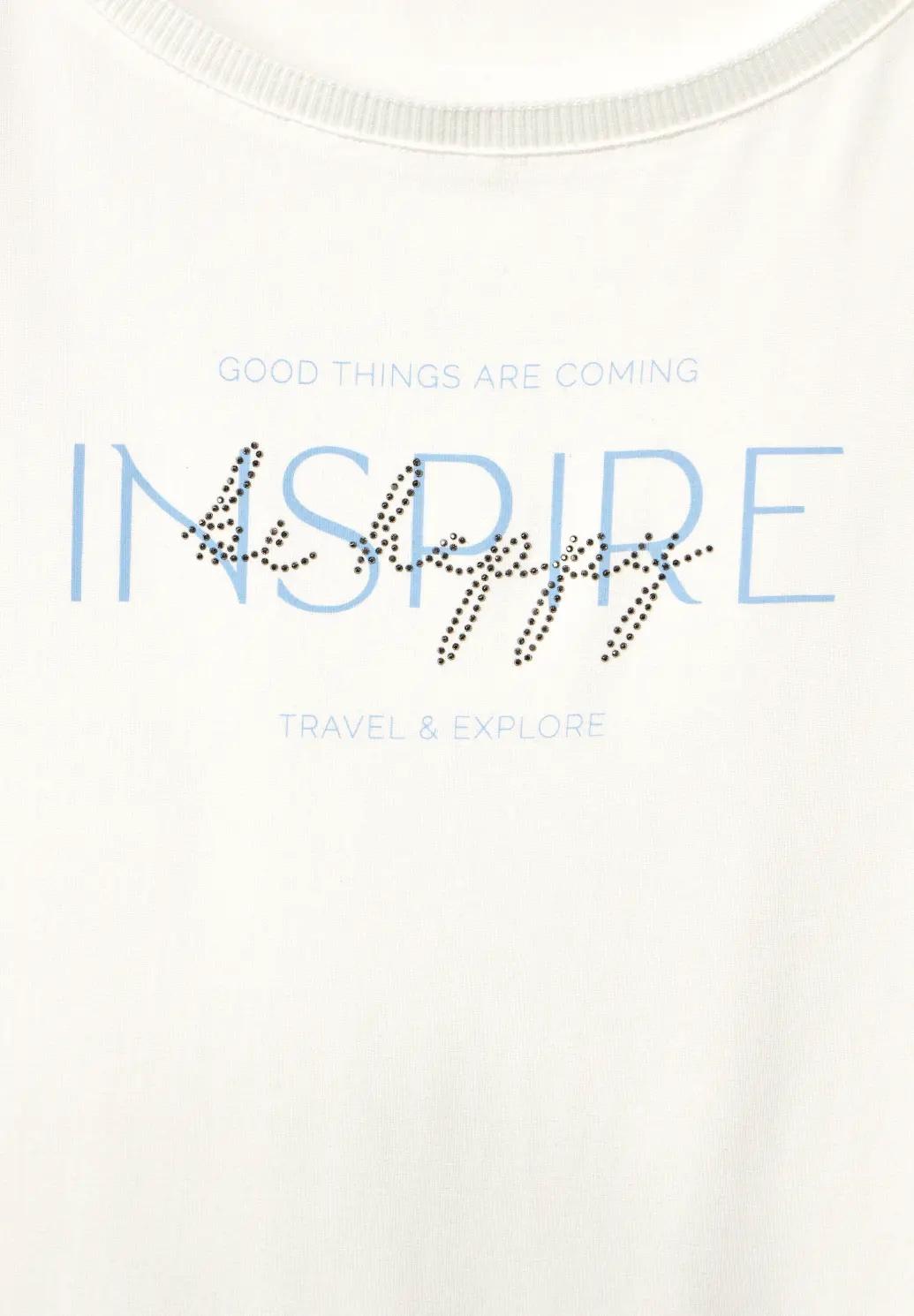 Street One tričko s nápisom INSPIRE, smo