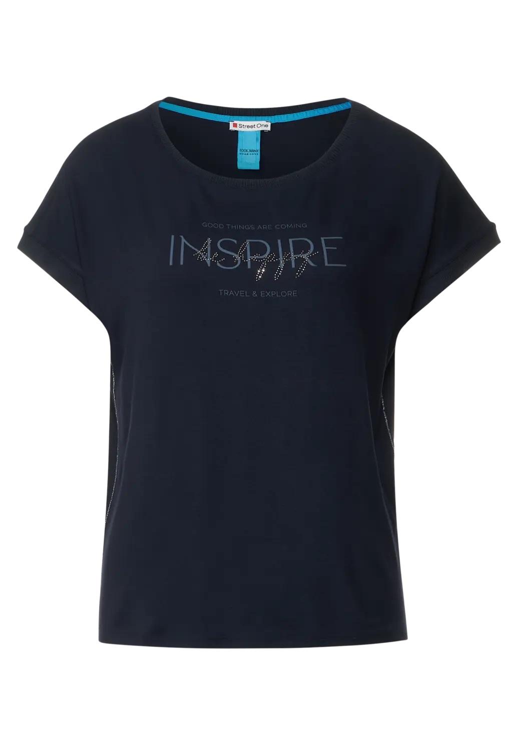 Street One tričko s nápisom INSPIRE, mod