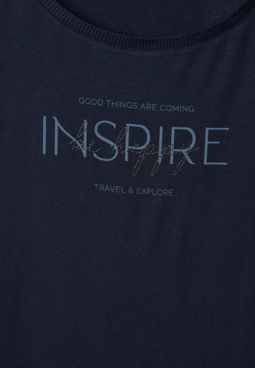 Street One tričko s nápisom INSPIRE, mod