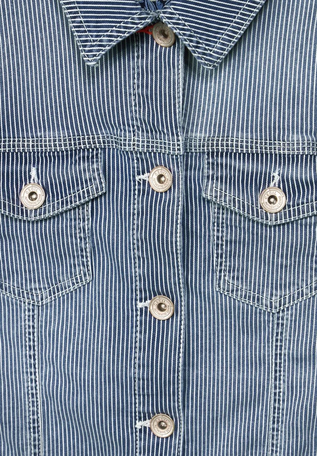 CECIL pruhovaná džínsová bunda