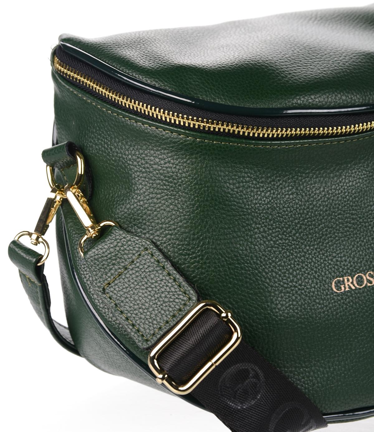 GROSSO zelená crossbody kabelka s nápisom GROSSO Peny, zel