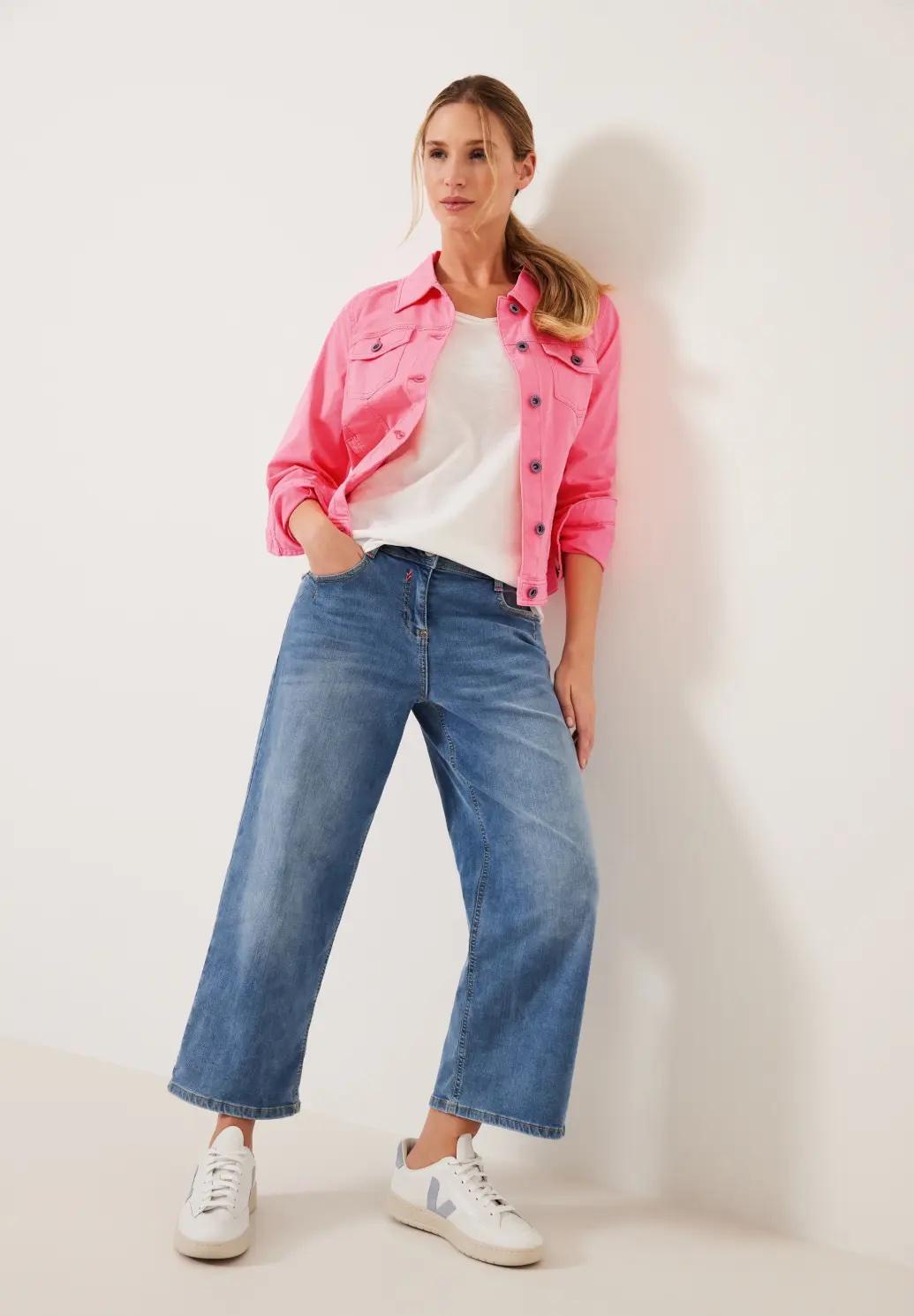 CECIL farebná džínsová bunda, pink