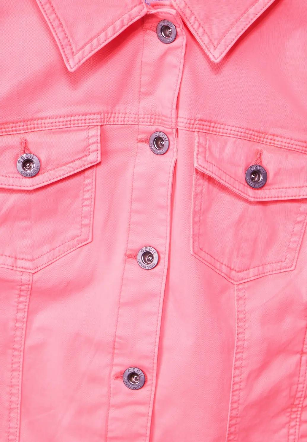CECIL farebná džínsová bunda, pink