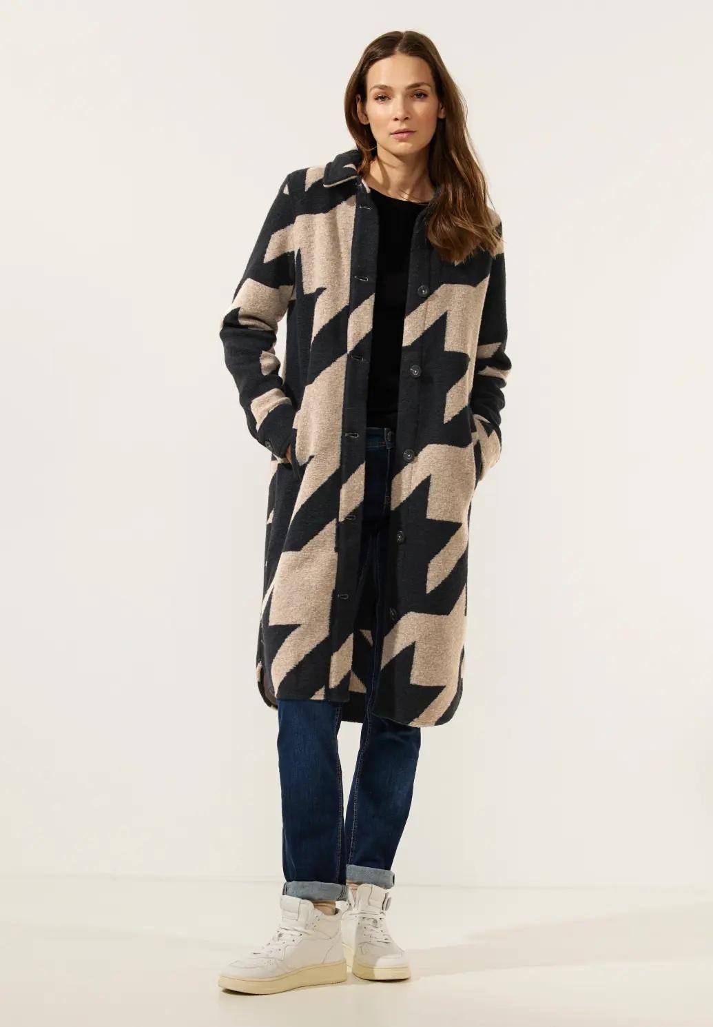 Street One kabát so vzorom houndstooth, mod