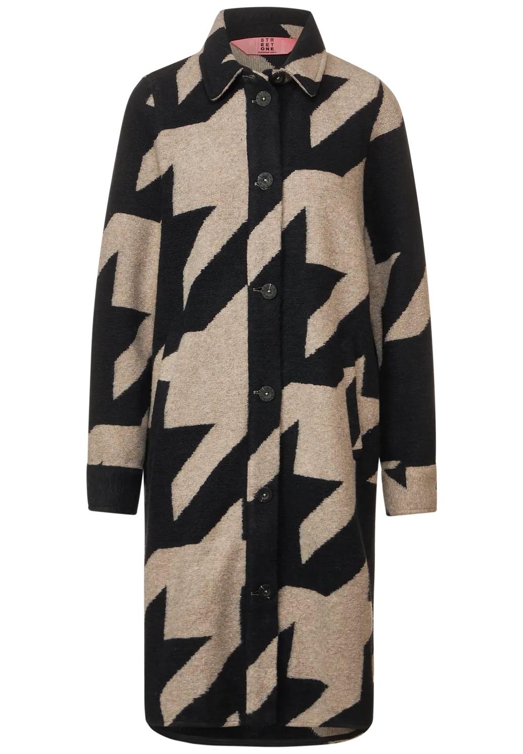 Street One kabát so vzorom houndstooth, mod