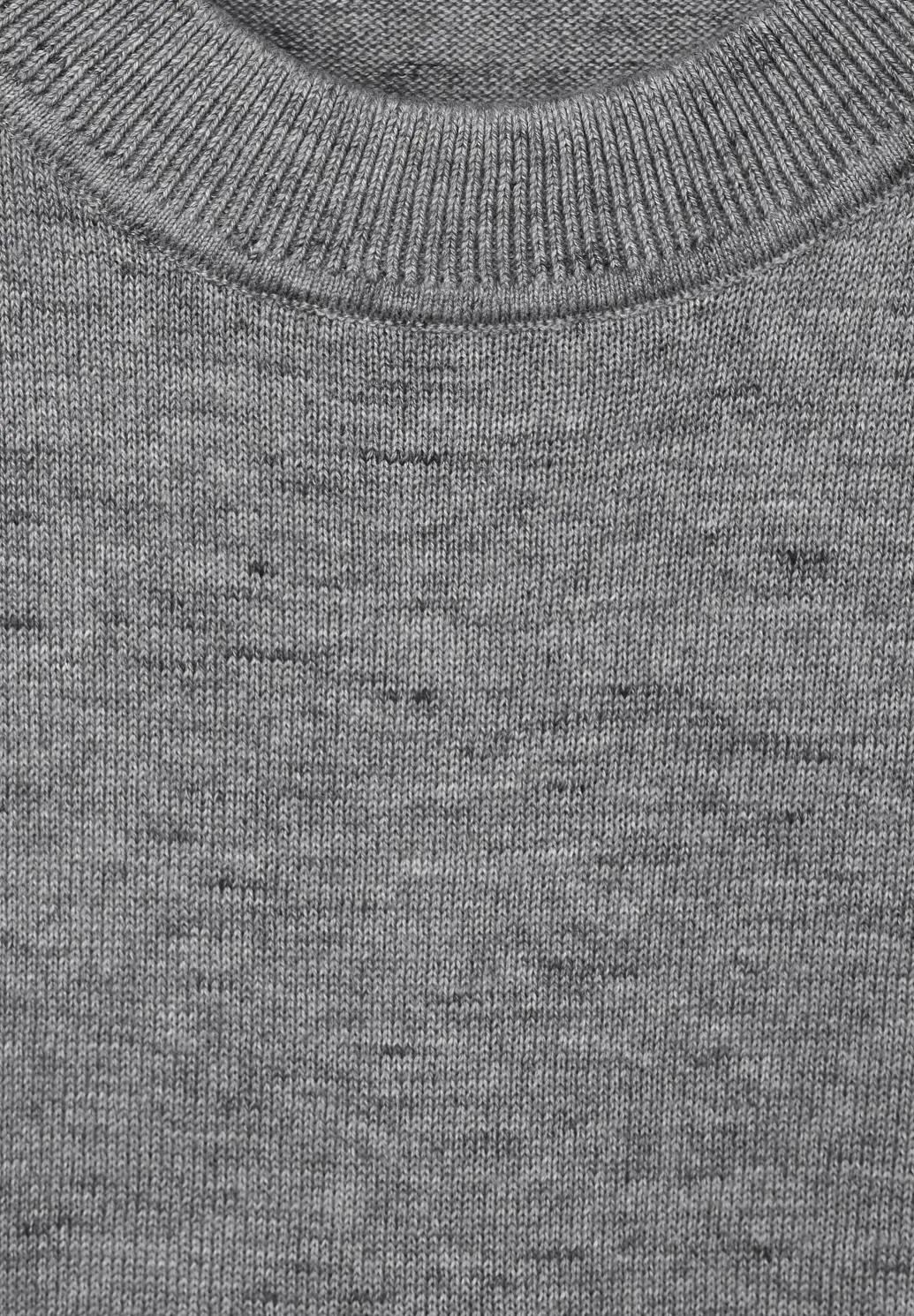 Street One MEN melanžový sveter, siv