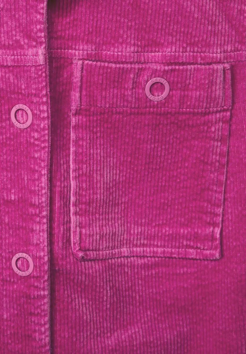 CECIL manšestrová bunda s košeľovým golierom, pin