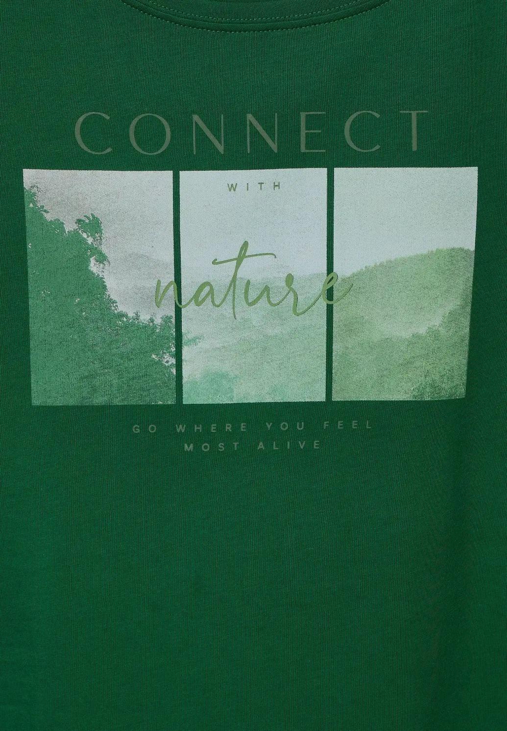 Street One tričko s fototlačou CONNECT, zel