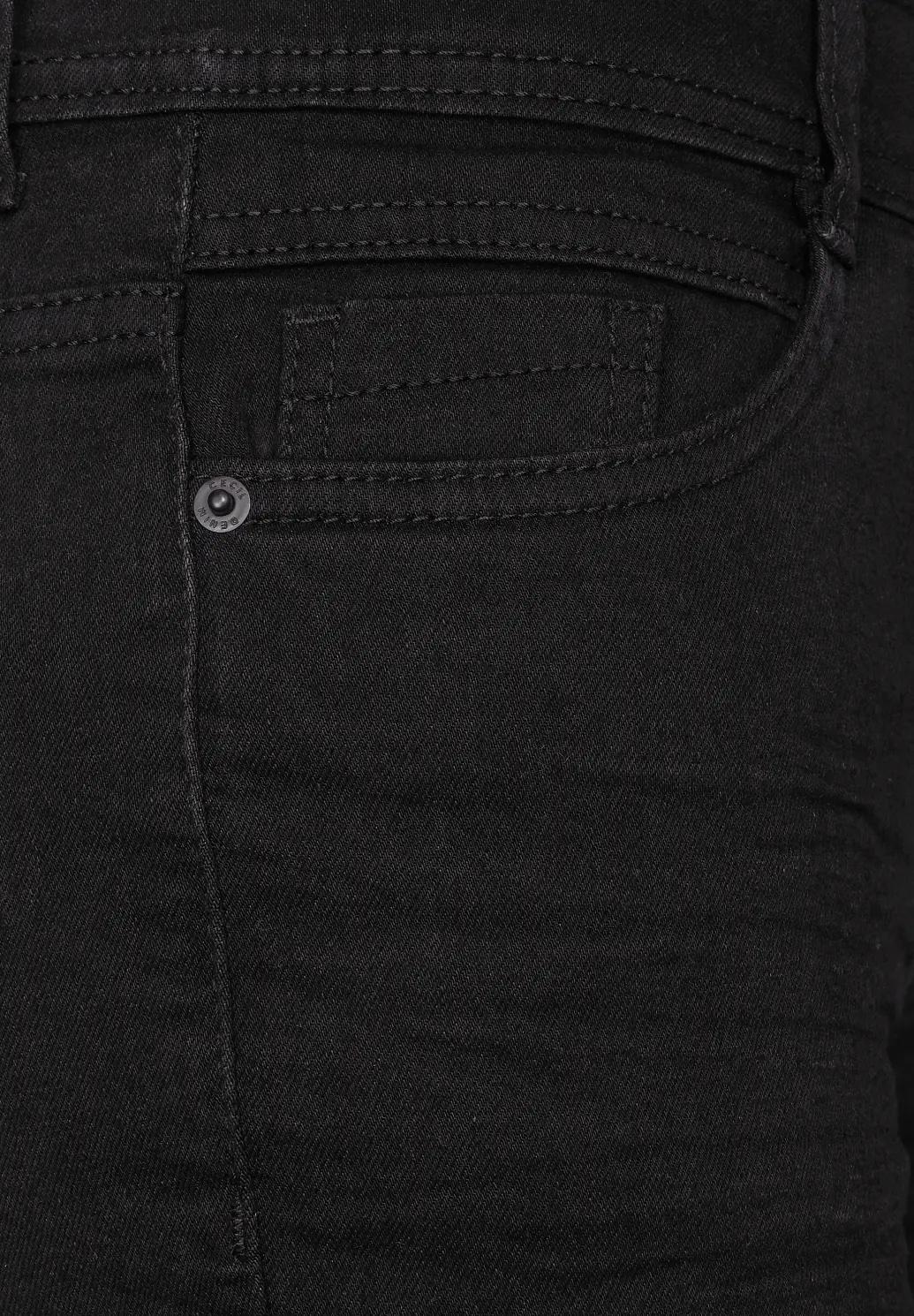 CECIL tmavé džínsy rovného strihu TORONTO, čie