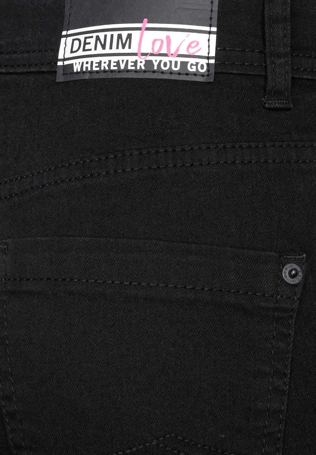 CECIL tmavé džínsy rovného strihu TORONTO, čie