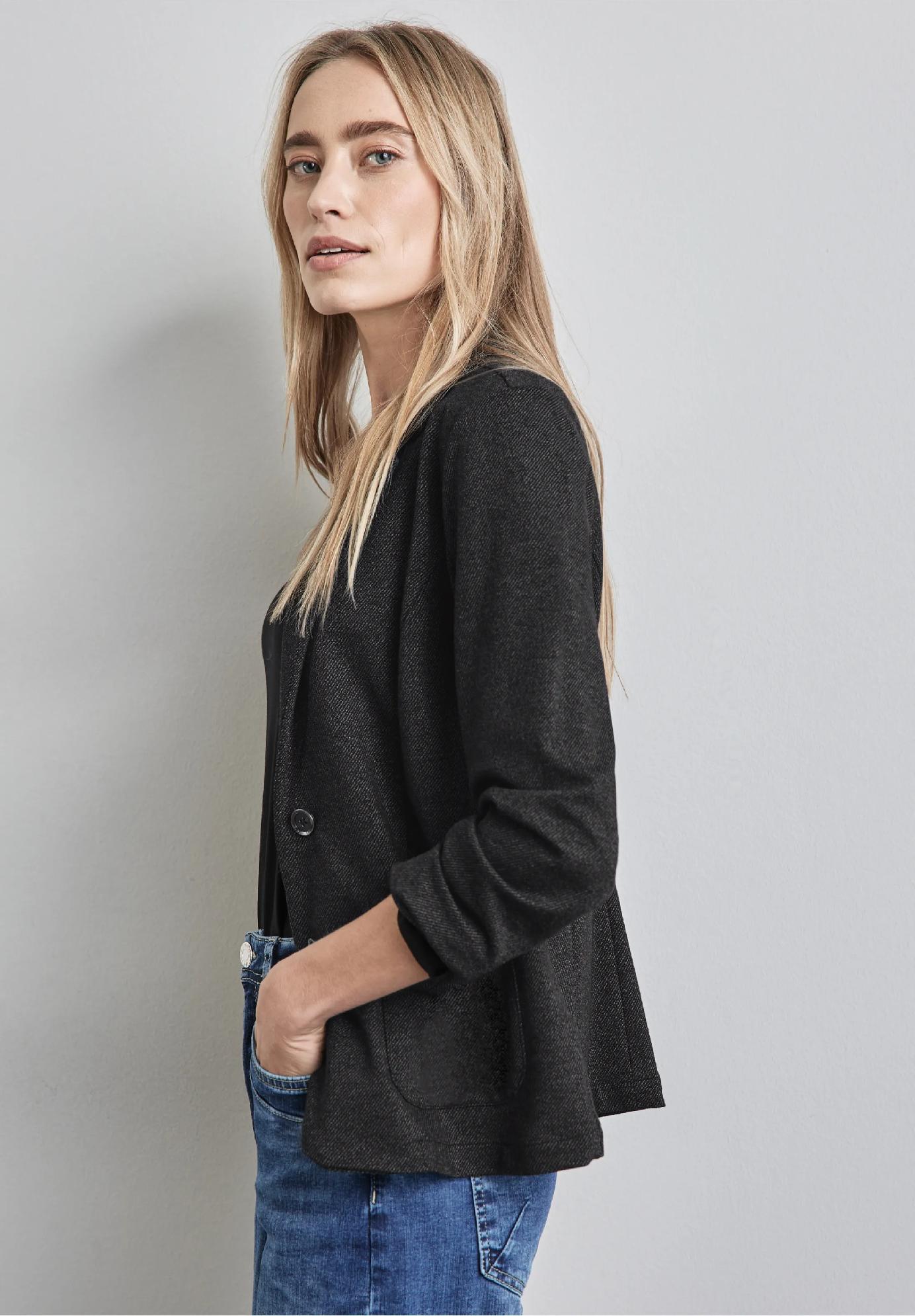 Street One blazer s melanžovým vzhľadom, čie