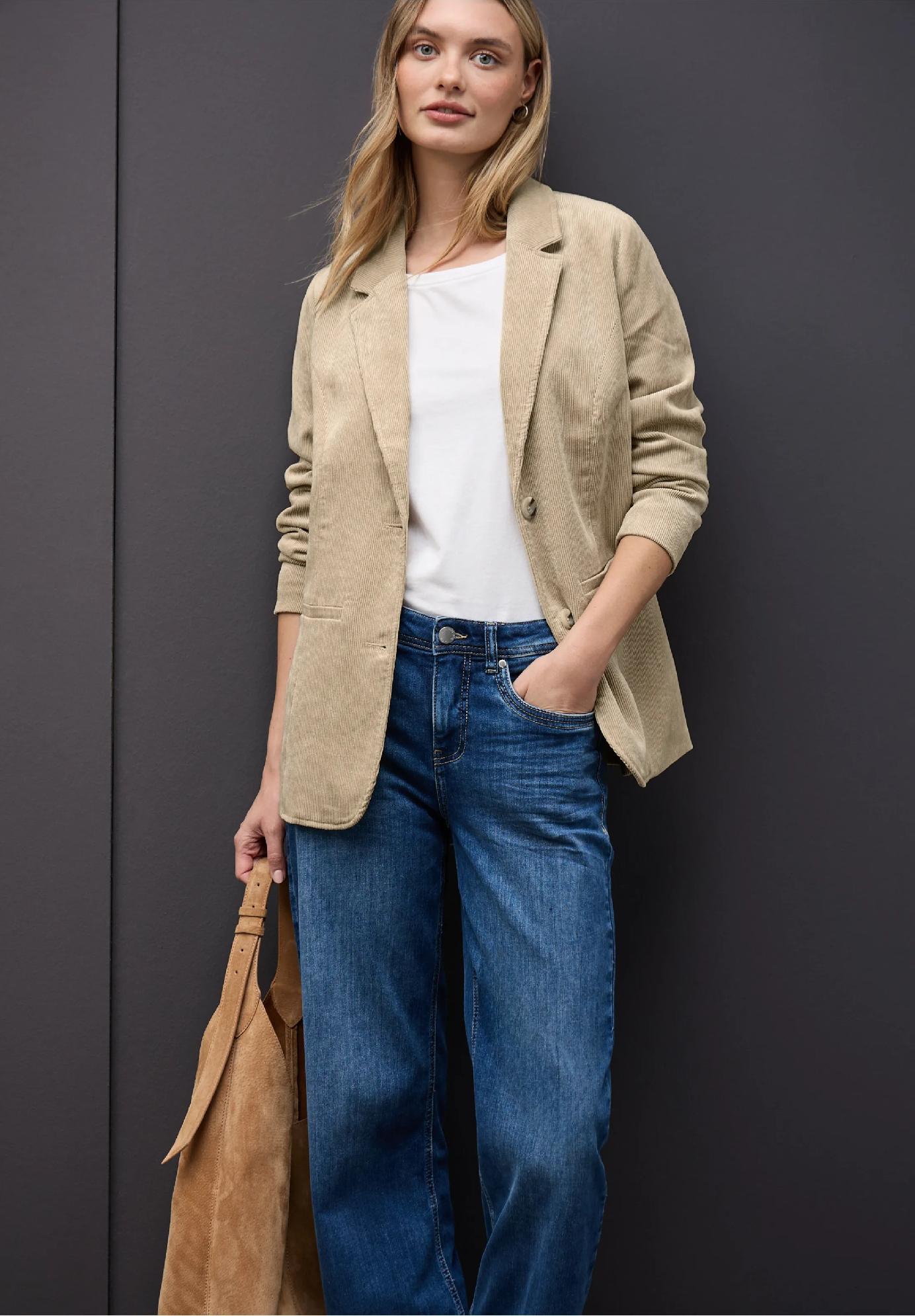 Street One dlhé manšestrové sako