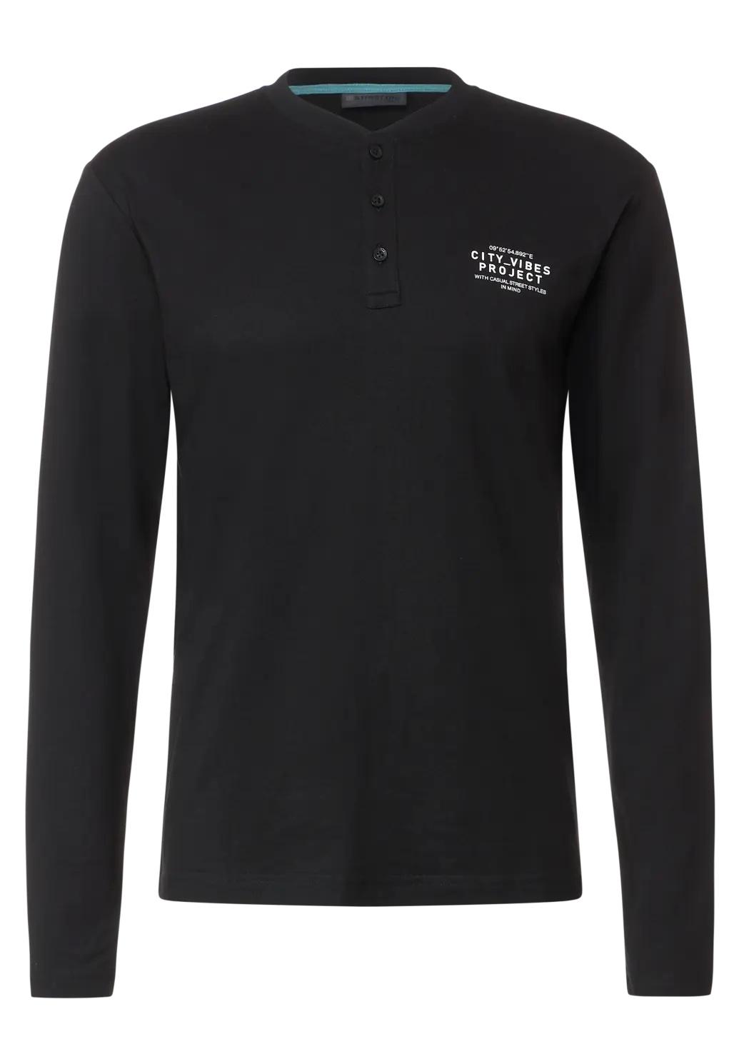 Street One MEN Henley tričko s potlačou na hrudi, čie
