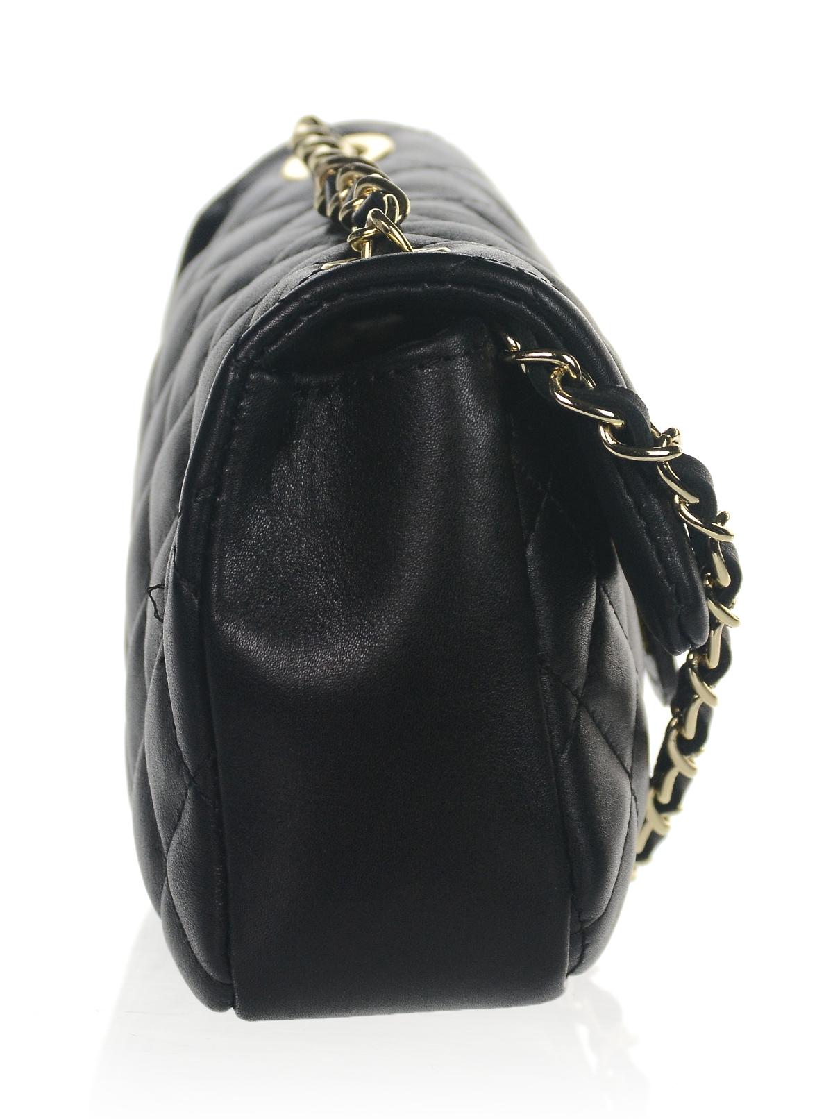 OLIVIA SHOES malá elegantná čierna kožená kabelka Noemi