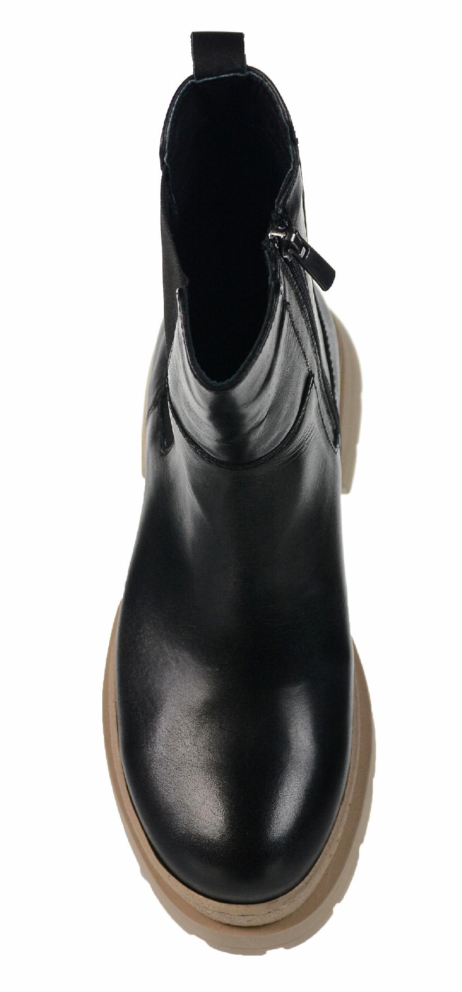 OLIVIA SHOES čierne zimné čižmy s béžovou podrážkou