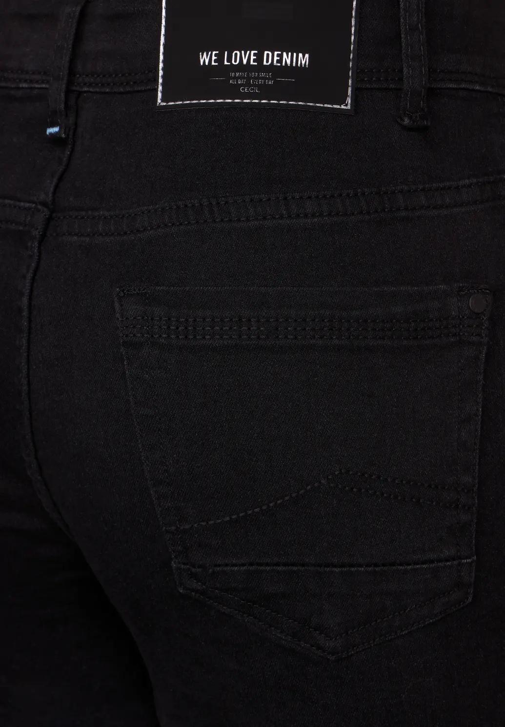 CECIL čierne slim fit džínsy TORONTO, čie