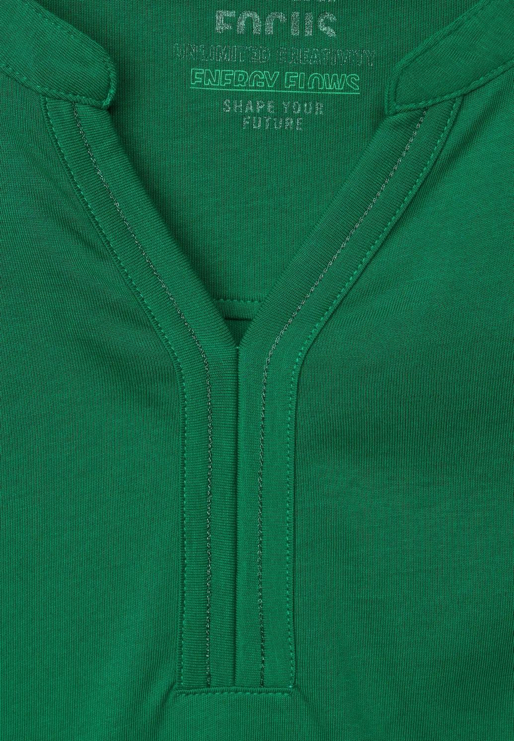 CECIL tričko s dlhým rukávom a elastickým pásom, zel