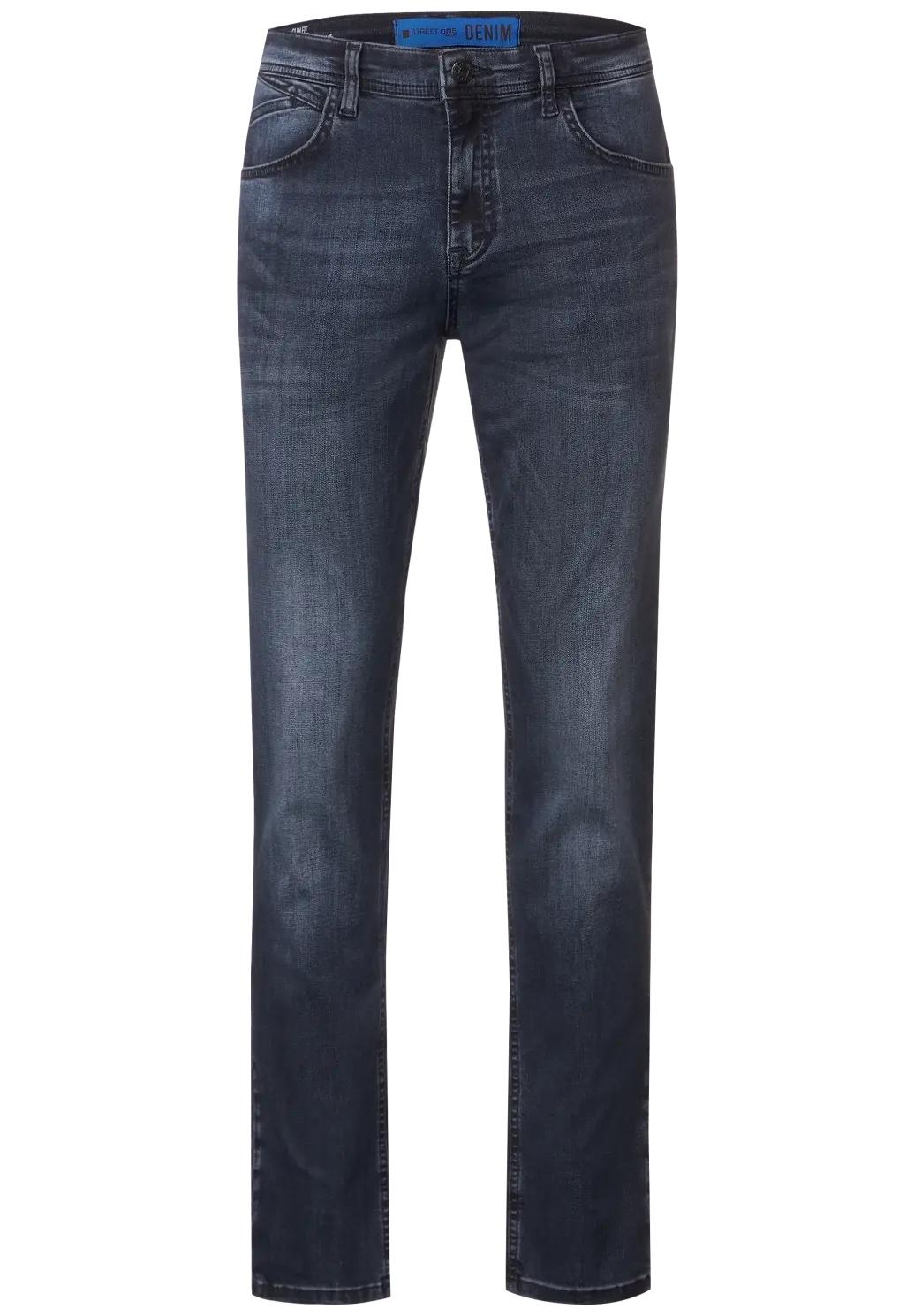 Street One MEN tmavo modré džínsy RACER slim fit