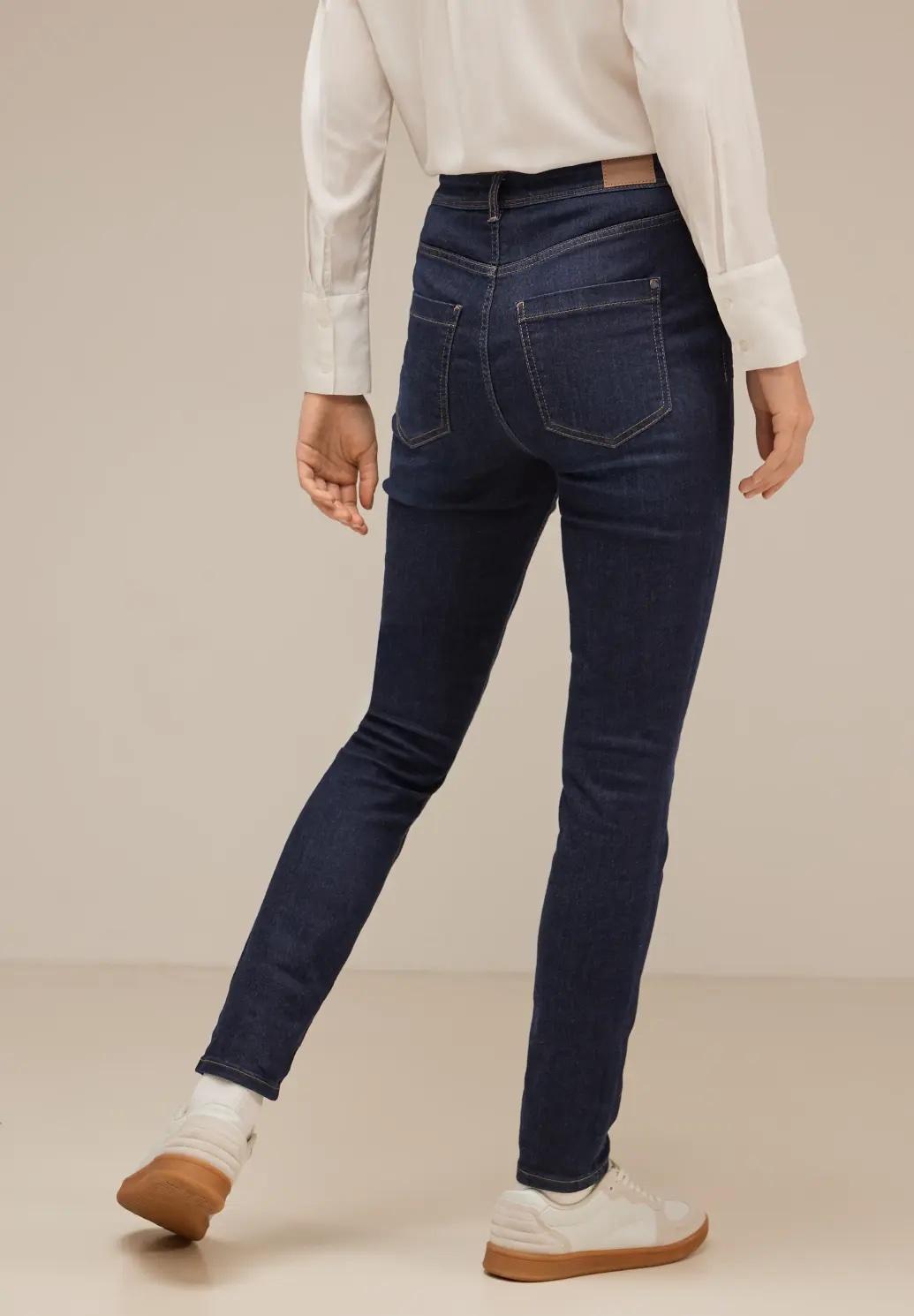 Street One modré skinny strih jeggings rifle