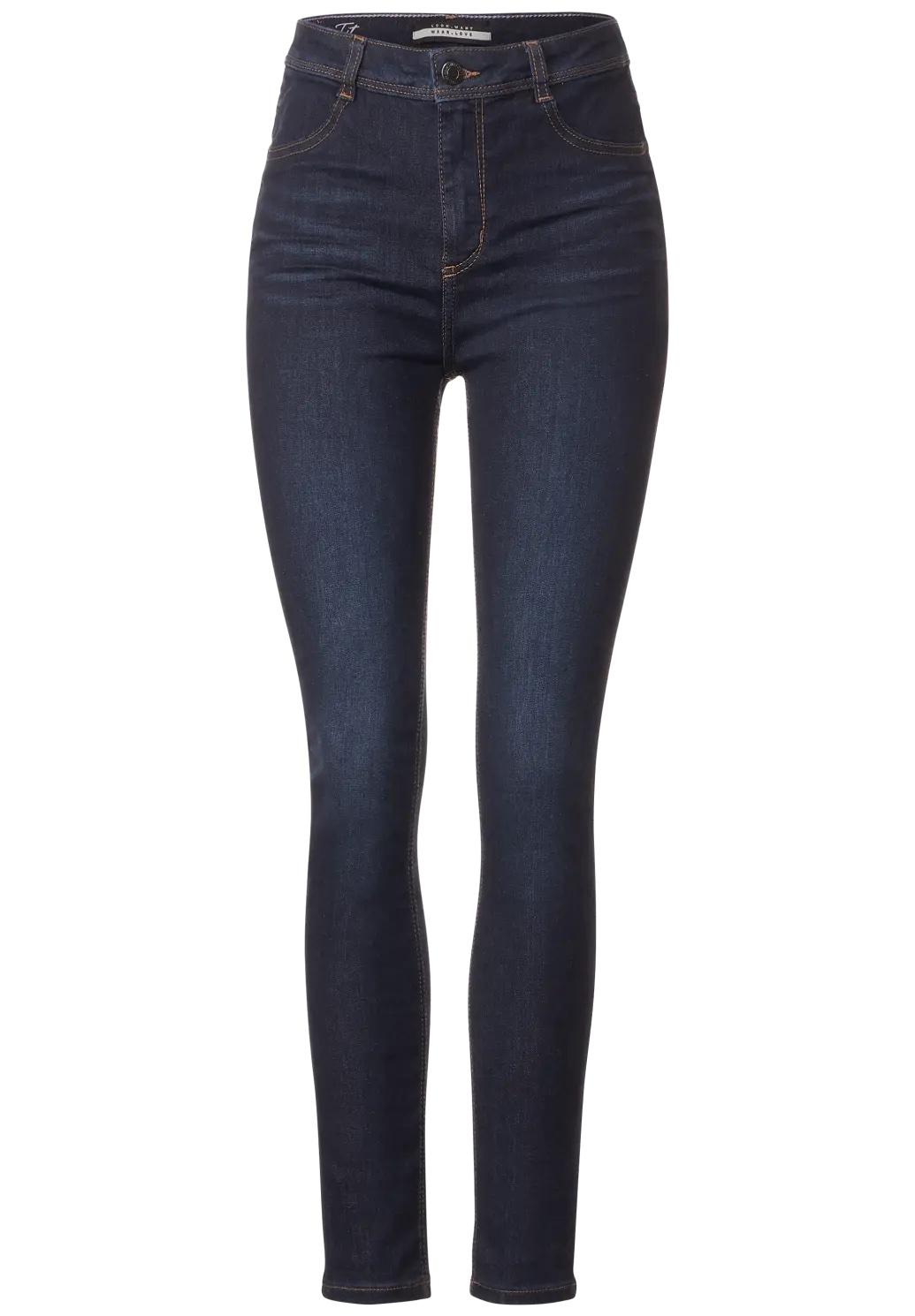 Street One modré skinny strih jeggings rifle