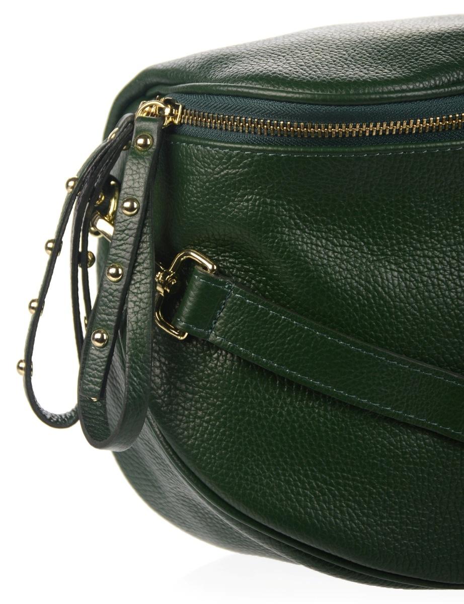 OLIVIA SHOES kožená crossbody kabelka MIRANDA, zel