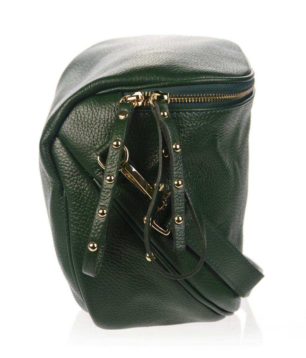 OLIVIA SHOES kožená crossbody kabelka MIRANDA, zel