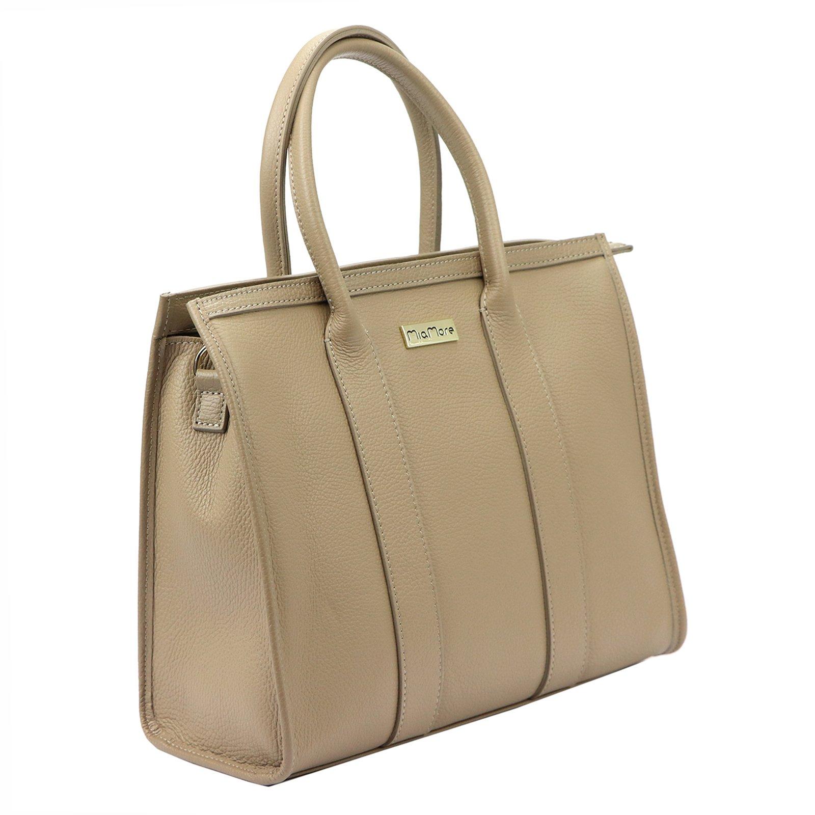 MIAMORE béžová kožená elegentná kabelka DOLLARO