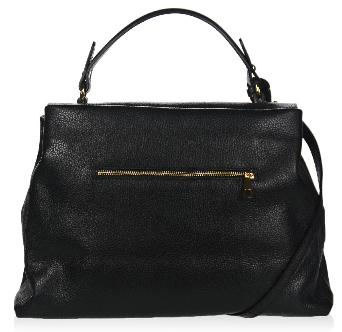 OLIVIA SHOES čierna kožená shopper kabelka SABÍNA 