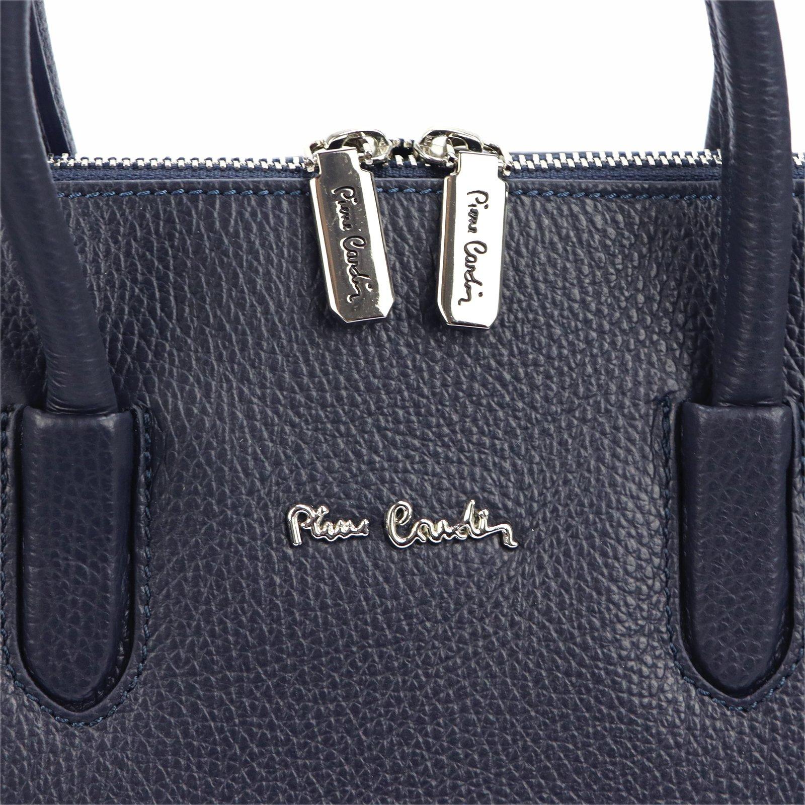 Pierre Cardin modrá kožená kabelka DOLLARO