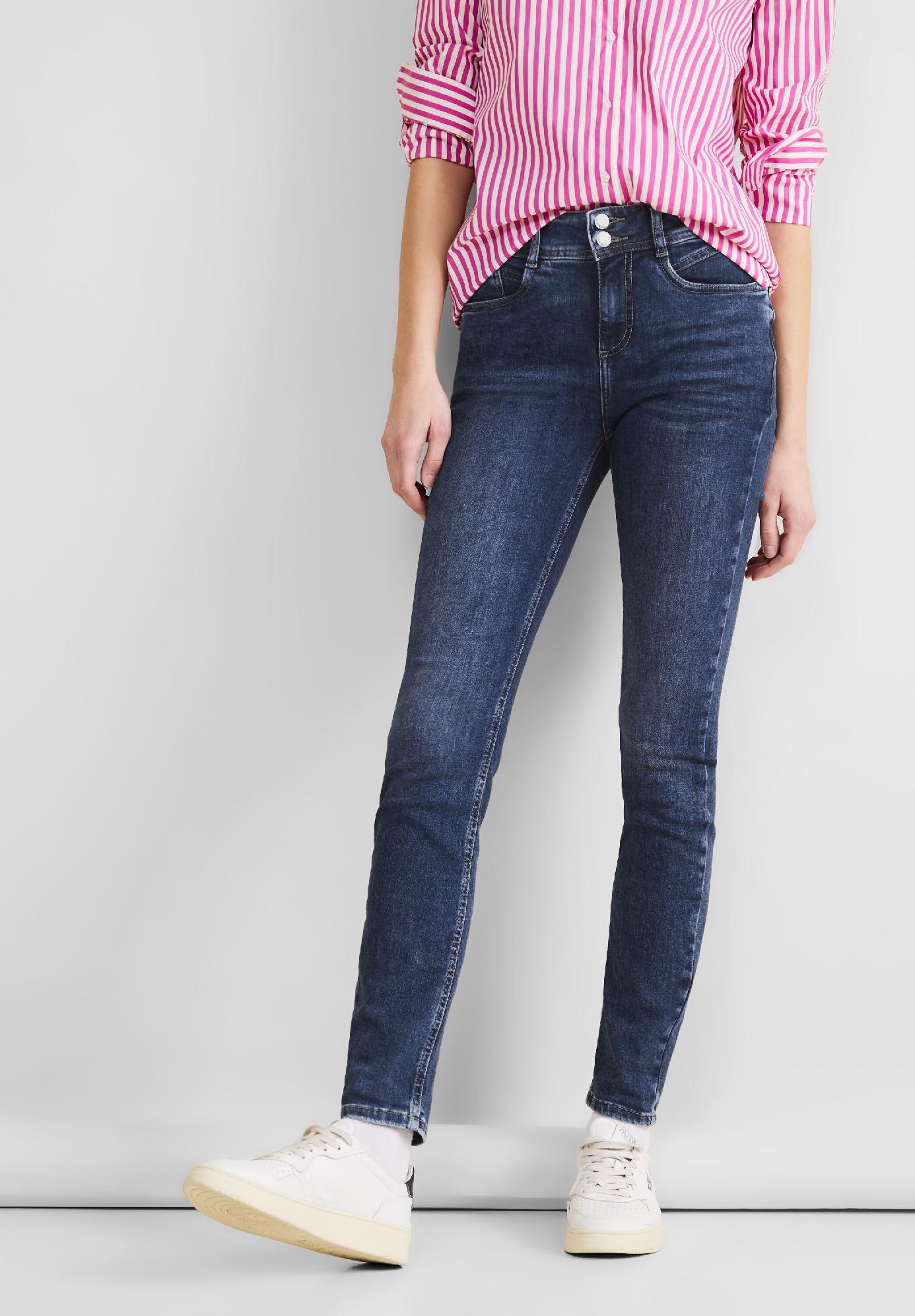 Street One YORK slim fit indigo džínsy