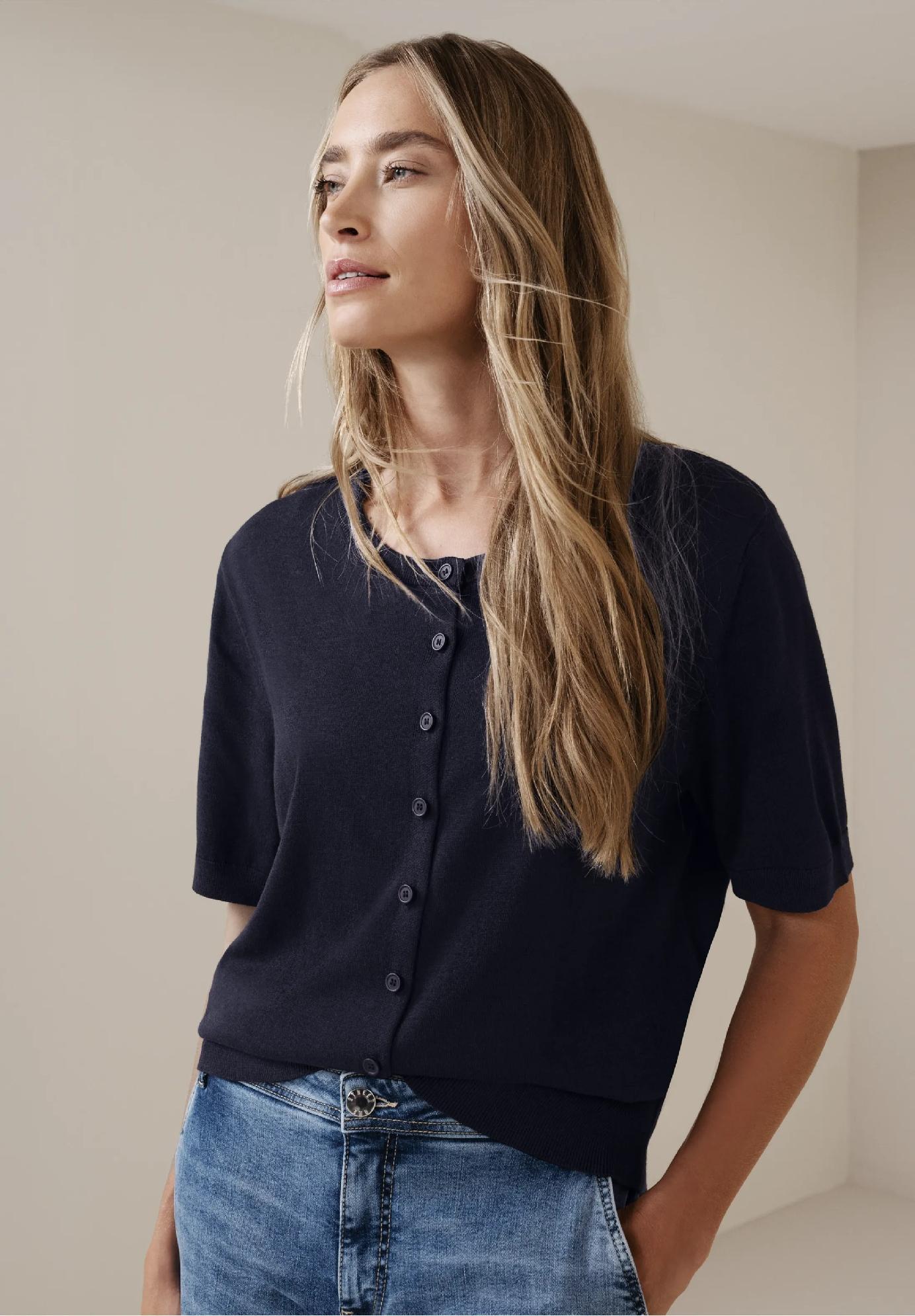 Street One jednofarebný kardigan, mod