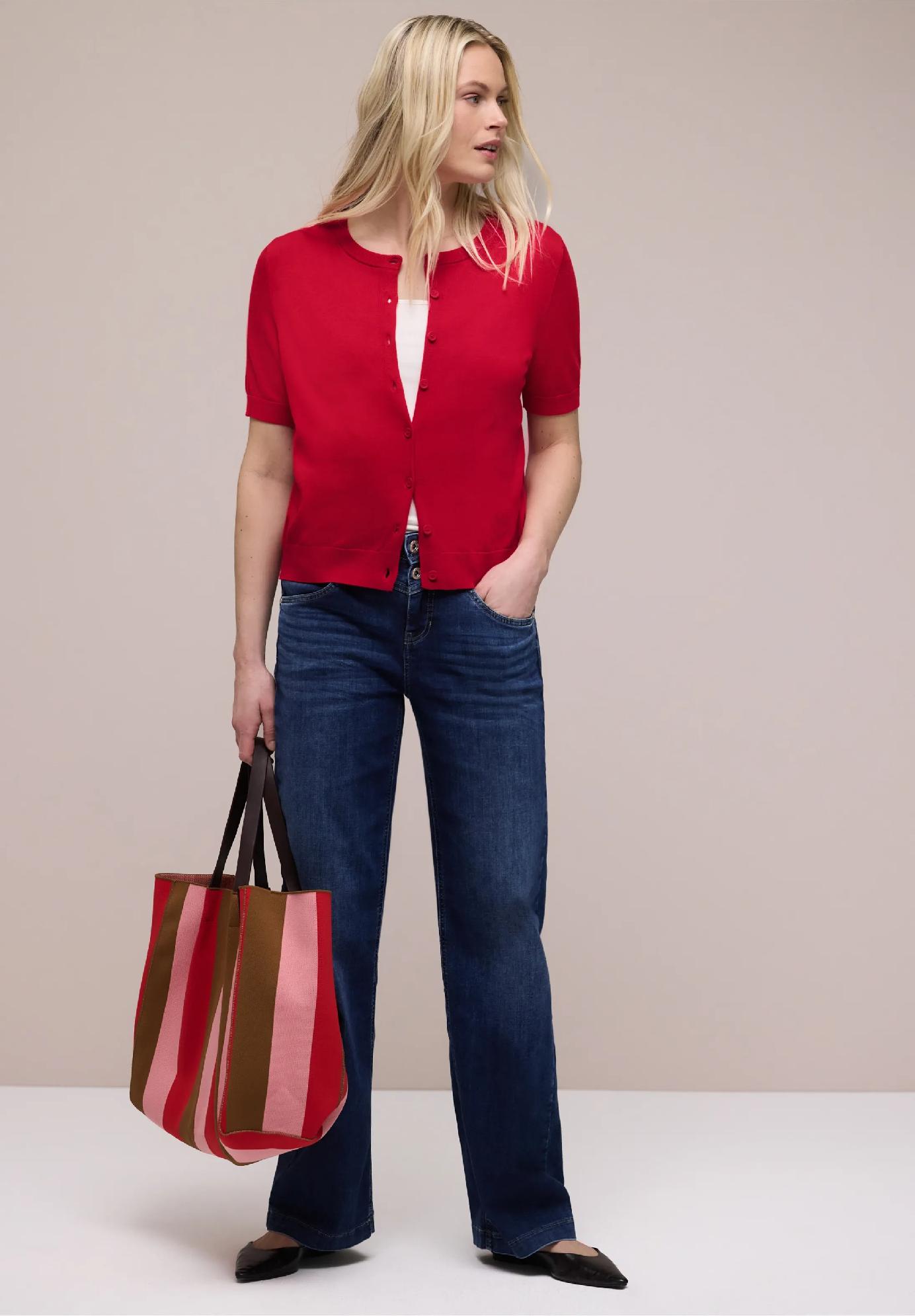 Street One jednofarebný kardigan, čer