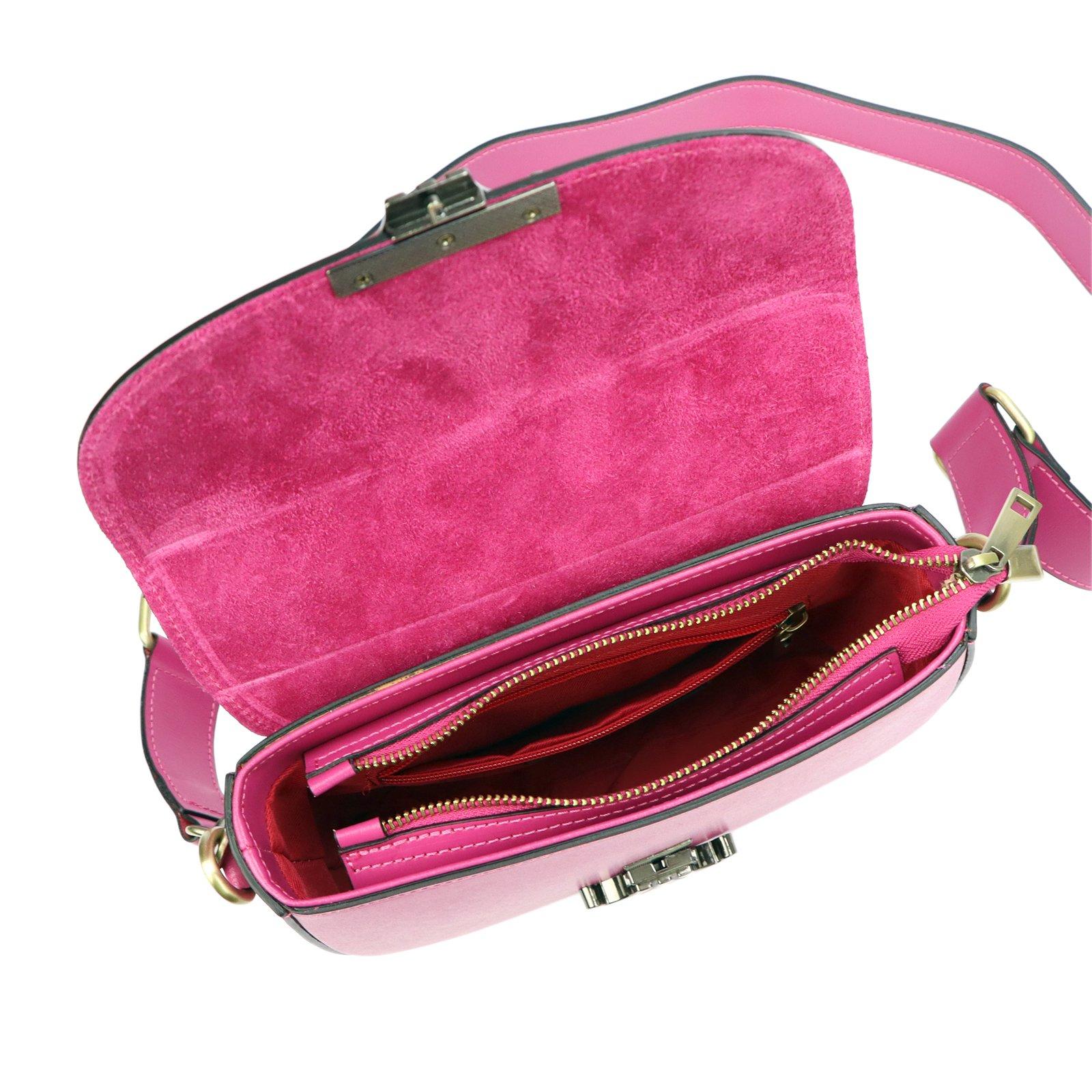 LUKA ružová crossbody kabelka s ozdobou, Dollaro