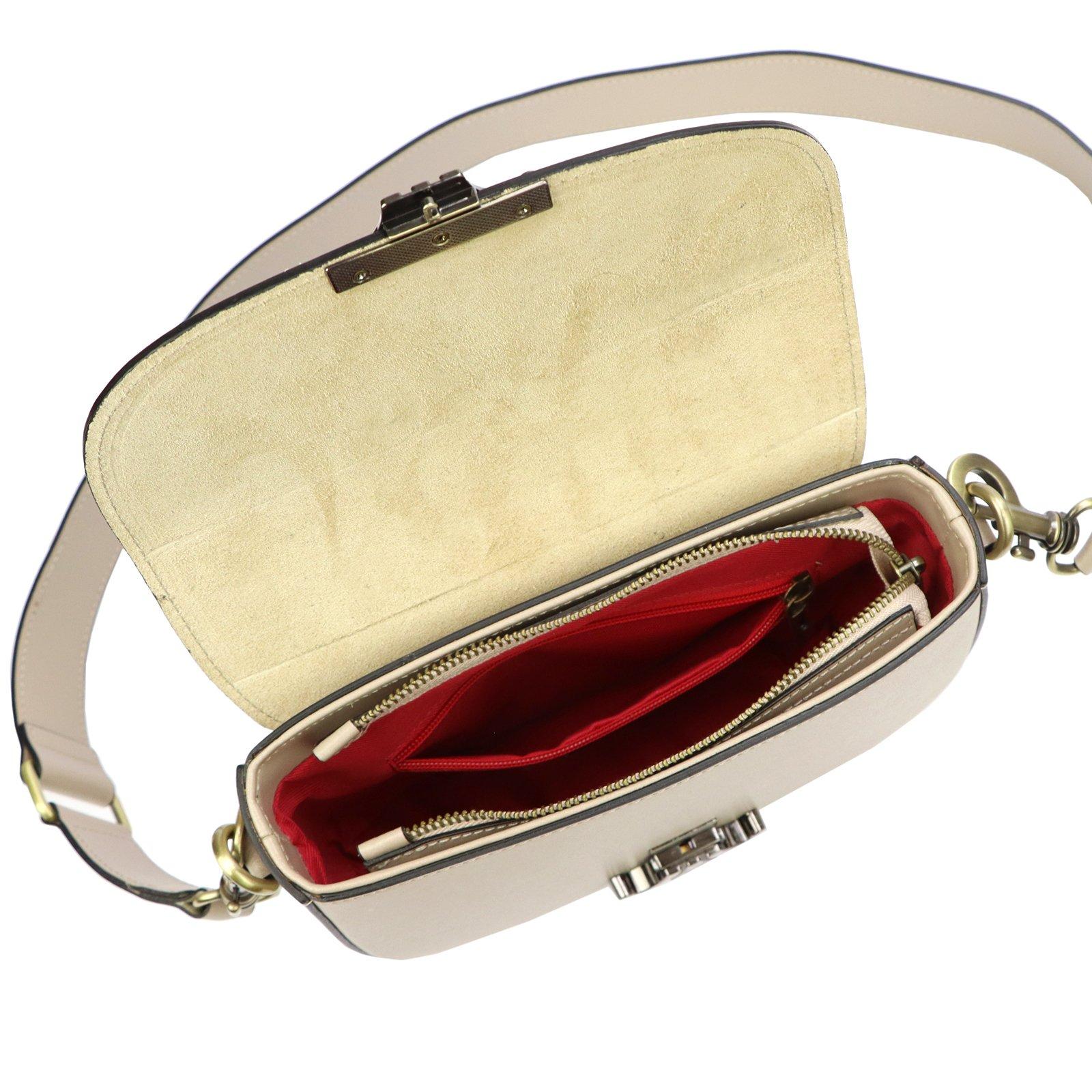 LUKA béžová crossbody kabelka s ozdobou, Dollaro