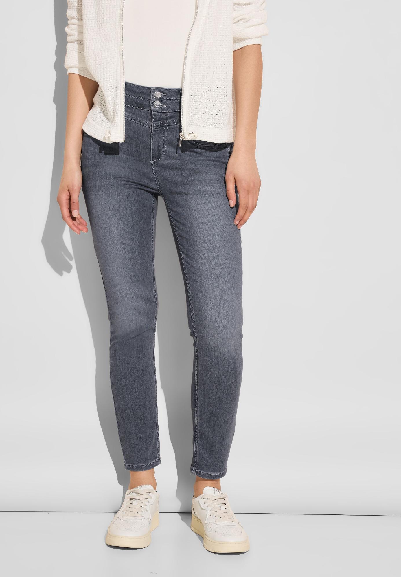 Street One slim fit džínsy YORK, šed