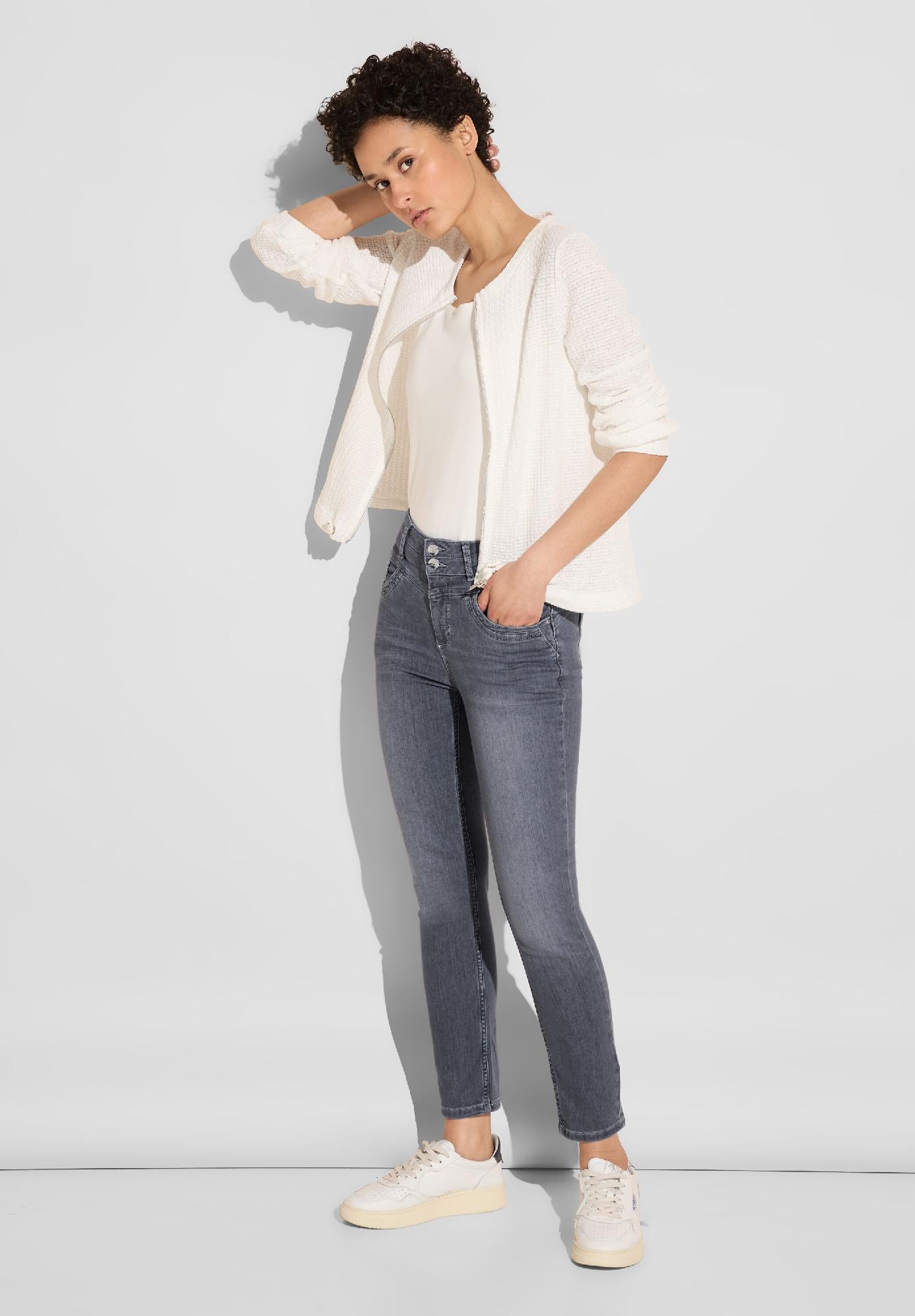 Street One slim fit džínsy YORK, šed