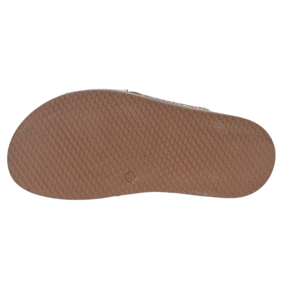 OLIVIA SHOES zlaté šľapky s kamienkami 